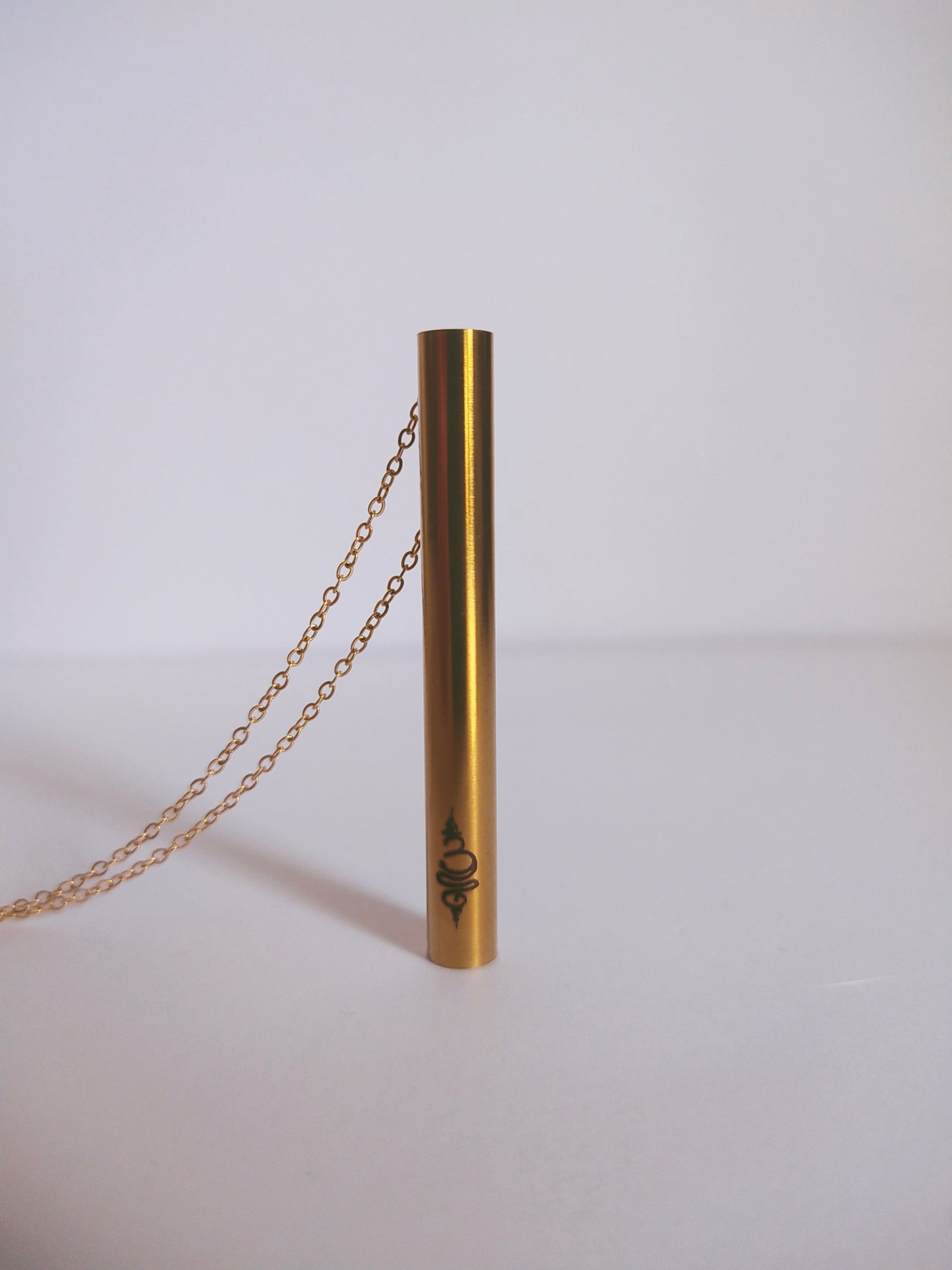 Stop Vaping Necklace- Anxiety Relief - Breathing Necklace - Stainless Steel Gold Colour - Without box - BreatheBuddy