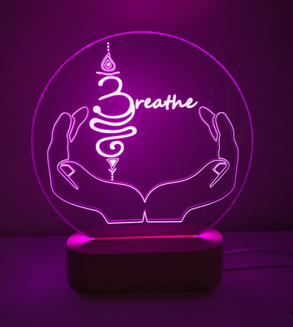 Acrylic Lamp - Relaxation Décor - 7 Colour Modes - Breathe - BreatheBuddy