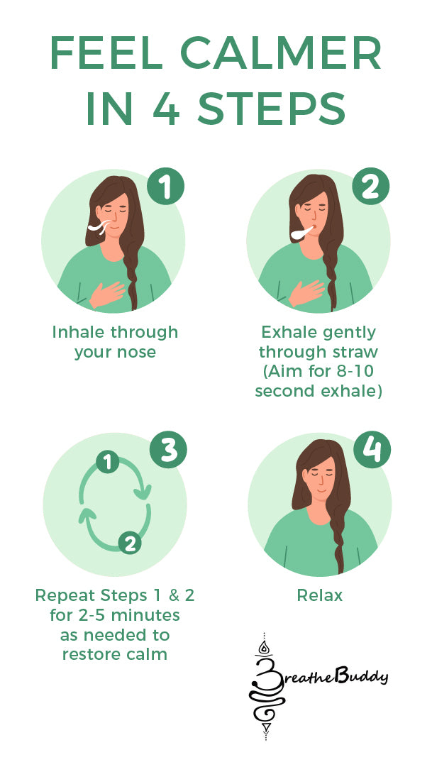 Breathing Necklace for Anxiety Relief, Quit Smoking & Sensory Support | BreatheBuddy® Corded Calm