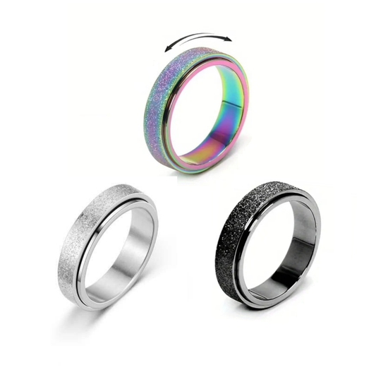 3 x Anxiety Ring for Calming – Fidget Rings for Stress & Focus Support | BreatheBuddy®