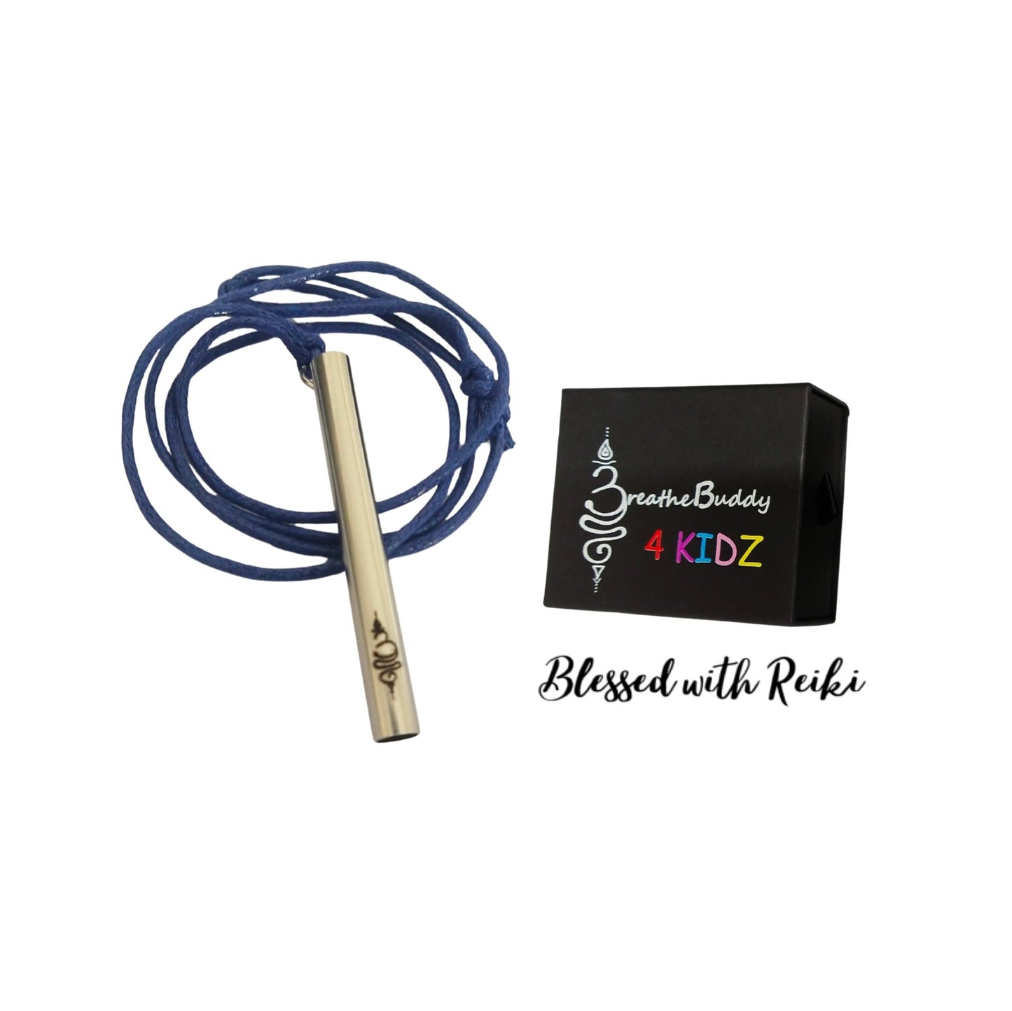 Reiki Blessed Kids Breathing Necklace for Anxiety Relief & Sensory Support | BreatheBuddy® Corded Calm