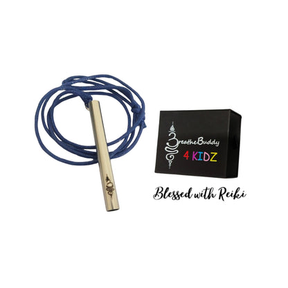 Reiki Blessed Kids Breathing Necklace for Anxiety Relief & Sensory Support | BreatheBuddy® Corded Calm