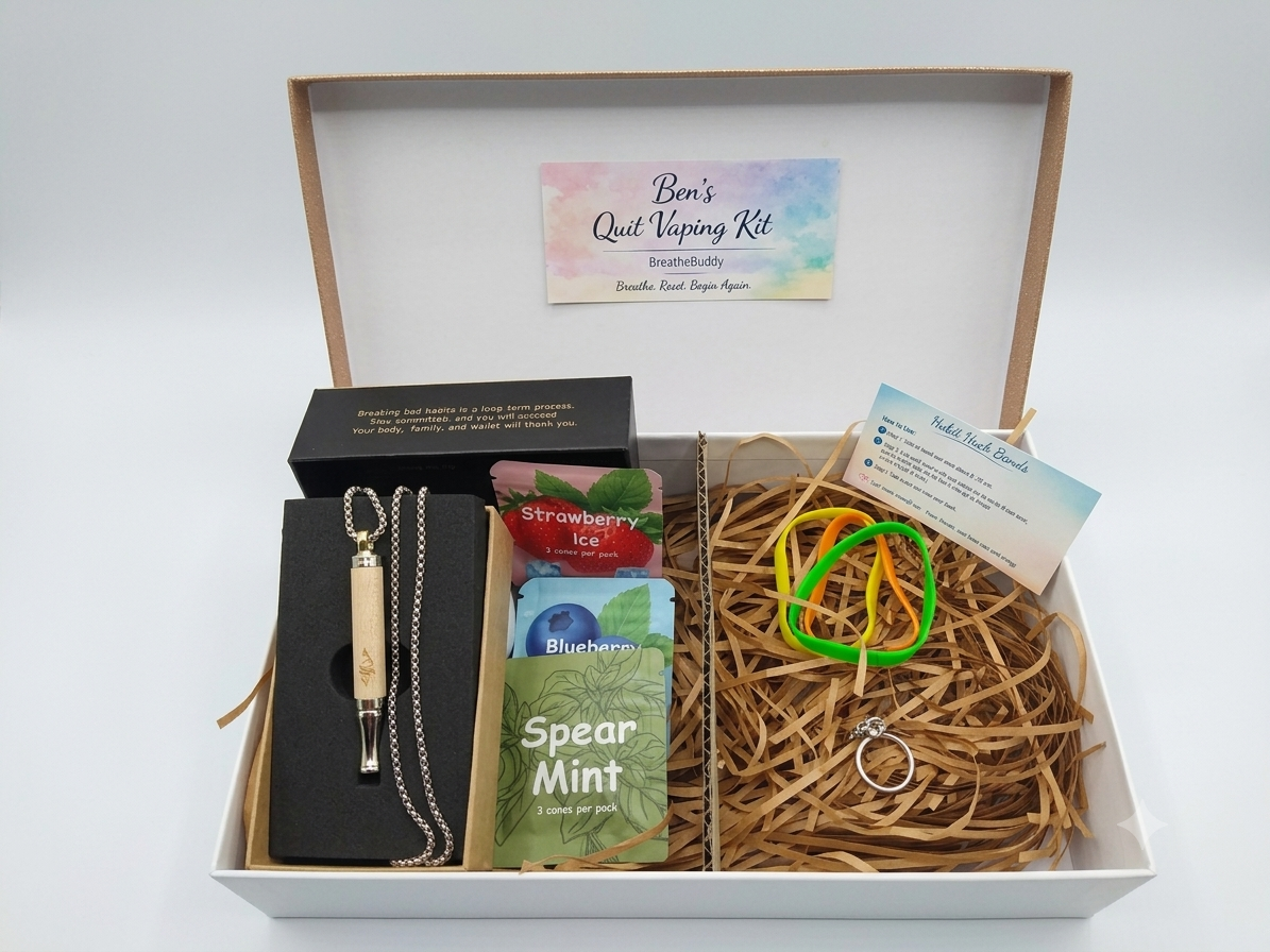 Personalised Quit Vaping Support Gift Box - Practical, Thoughtful Support | BreatheBuddy®