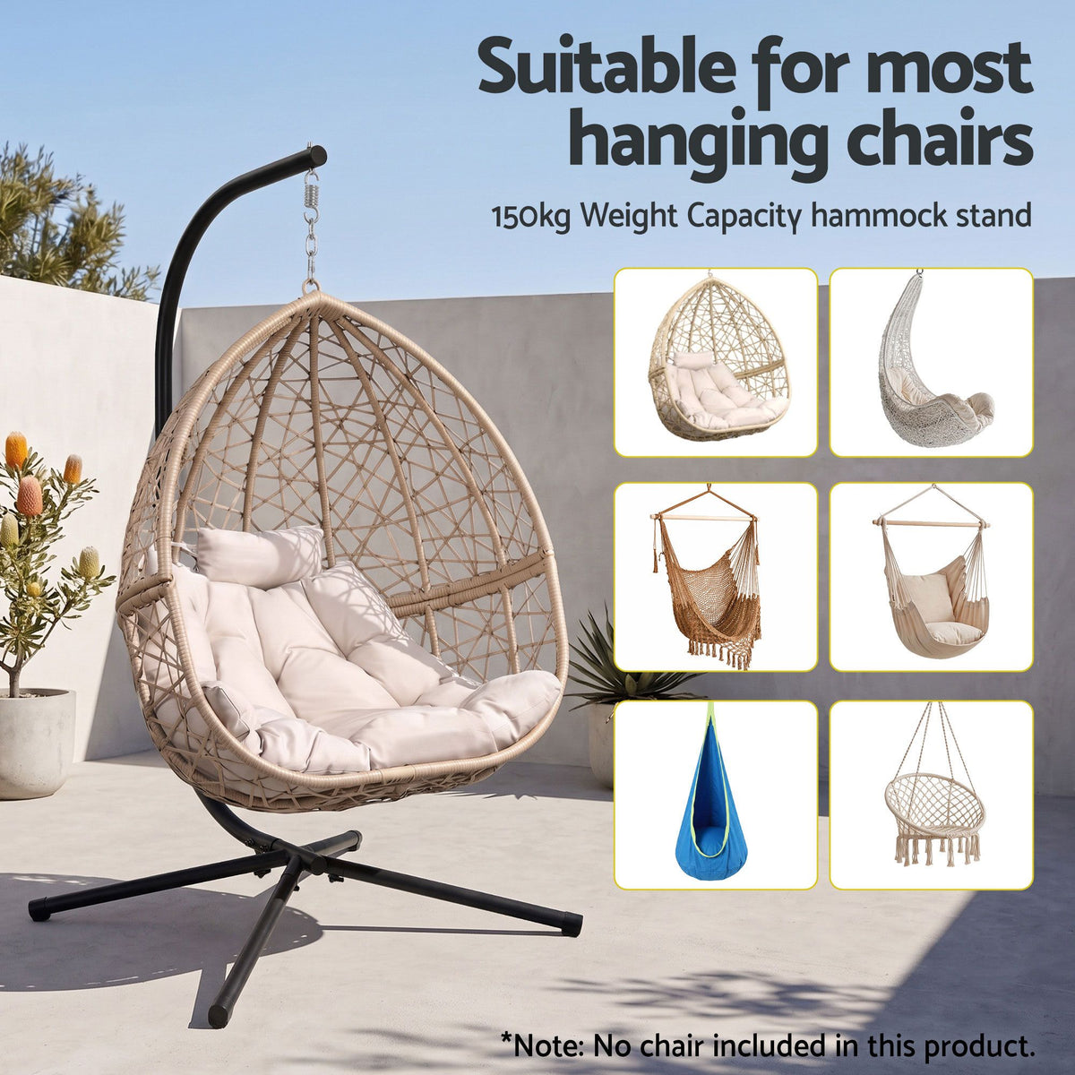 Heavy Duty Sensory Swing Stand 150kg | 195cm Tall Pod Swing Stand