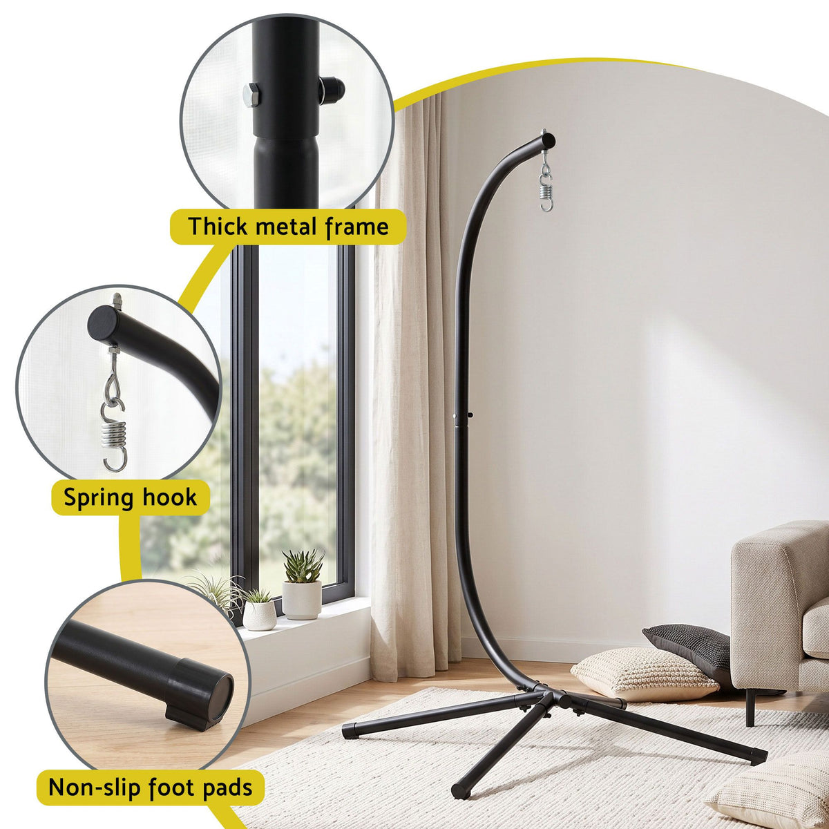 Heavy Duty Sensory Swing Stand 150kg | 195cm Tall Pod Swing Stand