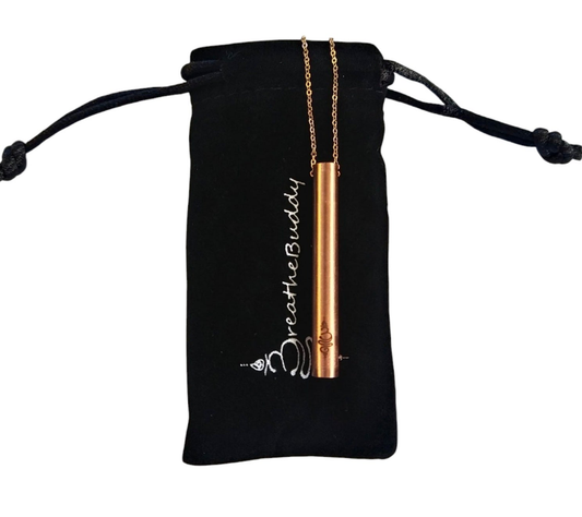 100% Copper Breathing Necklace Australia - Rose Gold Plated Sterling Silver chain - Your Ultimate Stop Vaping Solution - Without Box