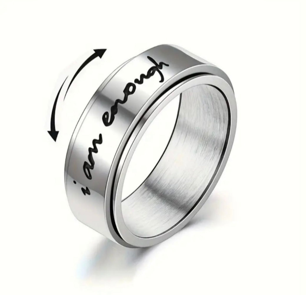 I am Enough Anxiety Ring for Calming – Fidget Ring for Stress & Focus ...