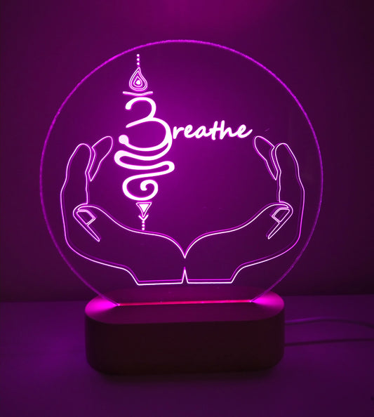Acrylic Lamp - Relaxation Décor - 7 Colour Modes - Breathe - BreatheBuddy