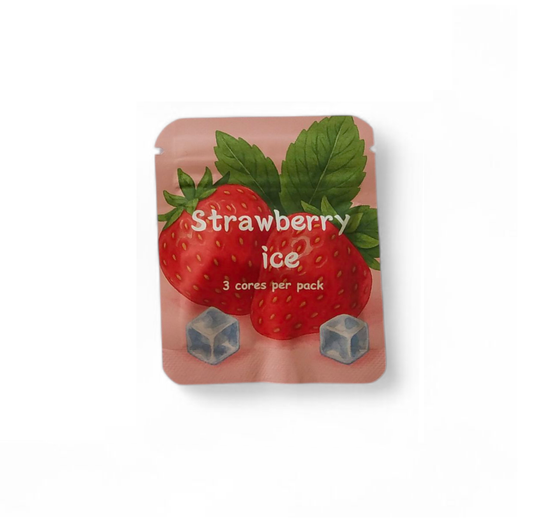 Strawberry Ice Refill Pack – 3 Sealed Natural Flavour Cores