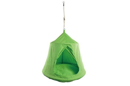 Sensory Tent Swing + Stand Bundle — Green (Indoor Single‑Point Frame)