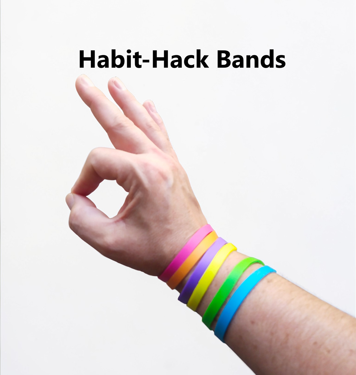 Habit Hack Wrist Bands 6 Pack – Break the Loop of Automatic Habits or Thought Spirals | BreatheBuddy®