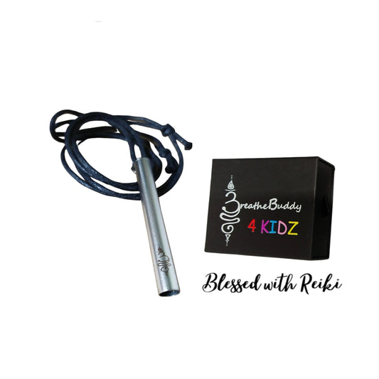 Reiki Blessed Kids Breathing Necklace for Anxiety Relief & Sensory Support | BreatheBuddy® Corded Calm