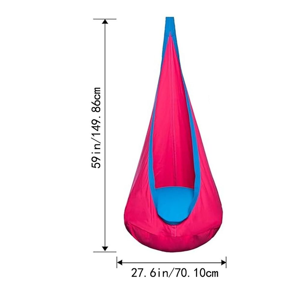 BKBP Pod Swing Seat, Kids Hanging Hammock Swing, Cotton Sensory Pod Swing Chair with Inflatable Pillow, Pod Swing for Kids Indoor & Outdoor, Max 176Lbs (1 PCS)