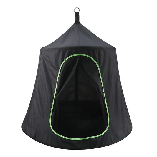 Kids Black Cocoon Tent Swing Pod - 114.5cm Height with 150kg weight capacity