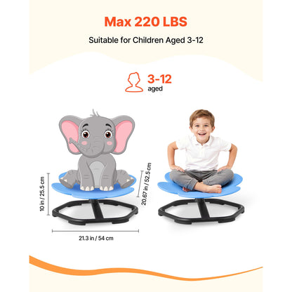 Kids 360 Swivel Chair, 99kg Capacity, Flower Shape Sensory Spinning Chair with non slip base