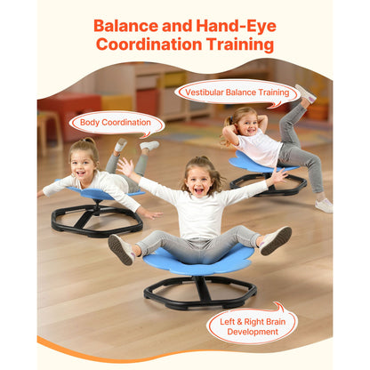 Kids 360 Swivel Chair, 99kg Capacity, Flower Shape Sensory Spinning Chair with non slip base