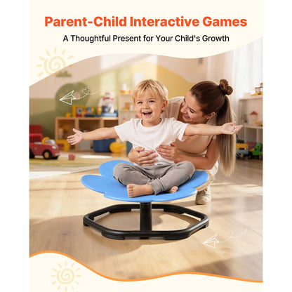 Kids 360 Swivel Chair, 99kg Capacity, Flower Shape Sensory Spinning Chair with non slip base