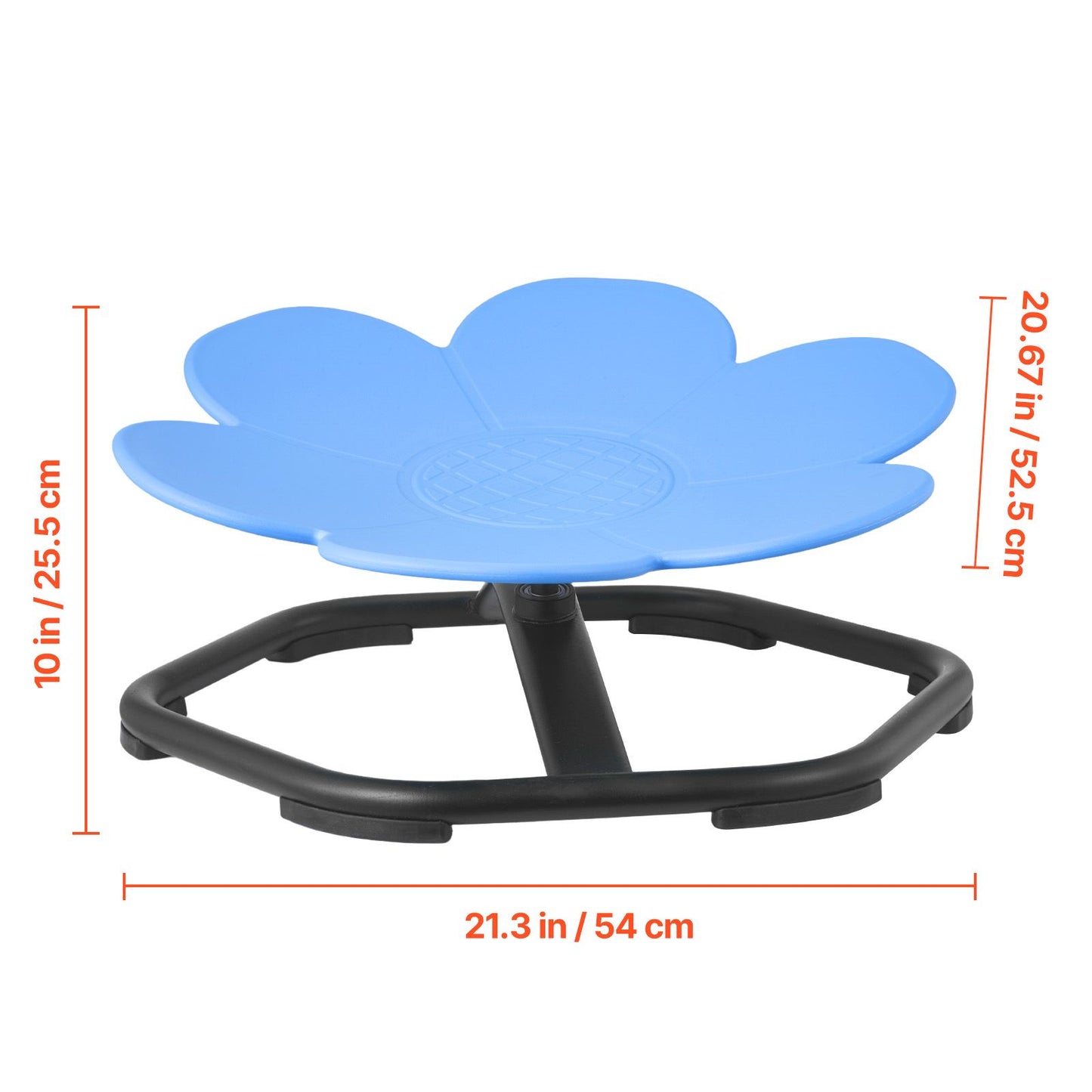 Kids 360 Swivel Chair, 99kg Capacity, Flower Shape Sensory Spinning Chair with non slip base