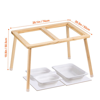 Kids Sensory Table Indoor Wooden Play Sand Water Table with 3 Storage Bins