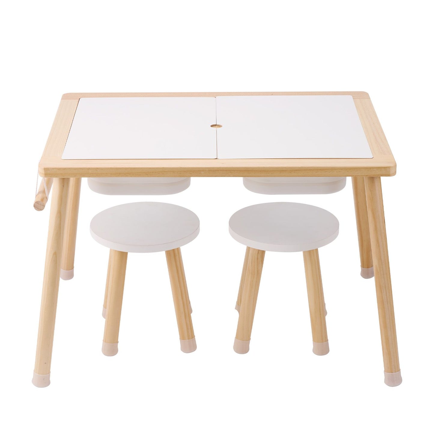 Kids Sensory Table & Chair Set Sand Water Play Table with 2 Storage Bins