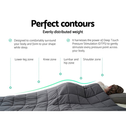 7KG 100% Microfibre Weighted Blanket for Anxiety & Deep Sleep