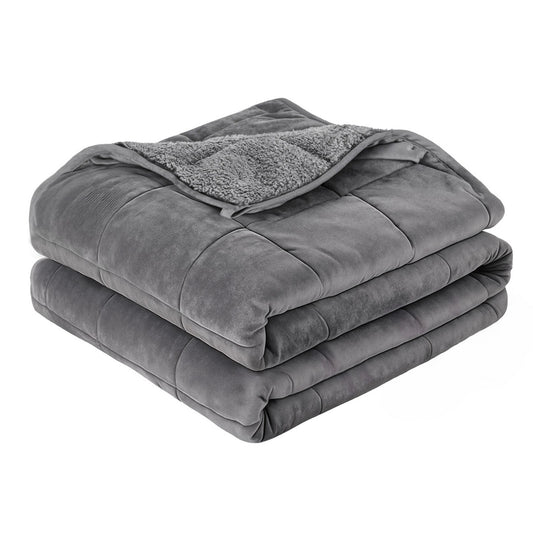 4.5kg Sherpa Weighted Blanket – Gentle Pressure for Light Sleepers & Calming