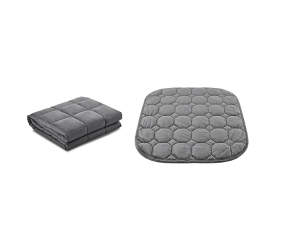 Weighted Blanket & Sensory Lap Blanket Bundle | 7kg Adult Blanket + 3.2kg Lap Blanket