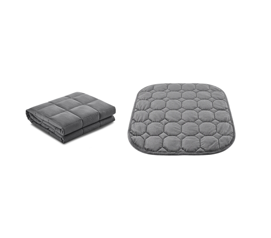 Weighted Blanket & Sensory Lap Blanket Bundle | 7kg Adult Blanket + 3.2kg Lap Blanket