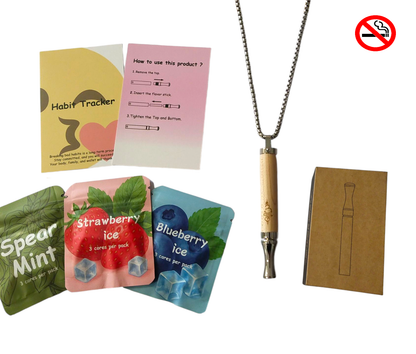 Flavour Quit Necklace Starter Kit – Natural Flavour Cores, Healthy Habit Ritual Support | BreatheBuddy®