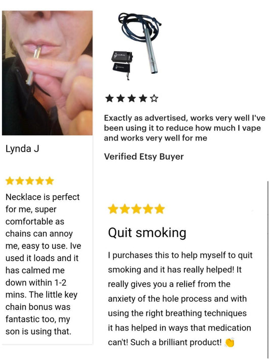 Vape Replacement Necklace - Anxiety Relief Breathing Necklace – Stainless Steel – BreatheBuddy®