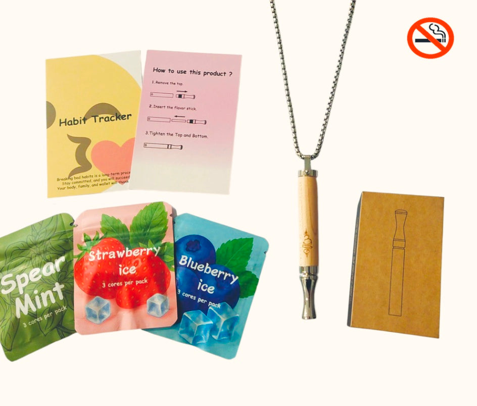 Flavour Quit Necklace Starter Kit – Natural Flavour Cores, Healthy Habit Ritual Support | BreatheBuddy®