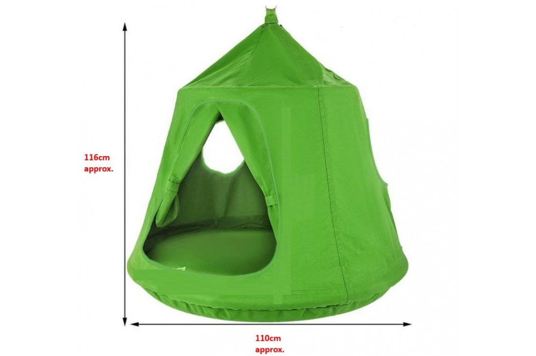 Green Sensory Tent Swing with 360° swing hook 120cm Height (Tent Swing Only)