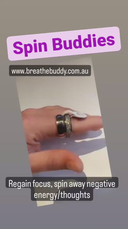 BreatheBuddy® Textured Fidget Ring- Spin to Soothe Anxiety & Stay Grounded with Every Turn